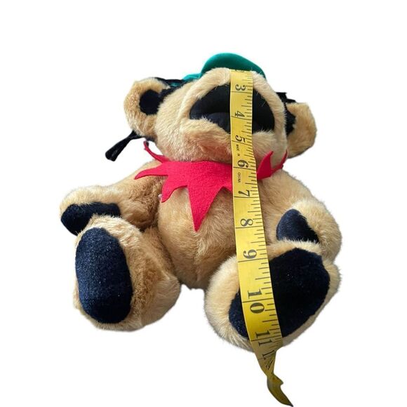 Steven Smith Red Collar Grateful Dead Jointed Rasta Bear Stuffed Plush 12" - Picture 2 of 9